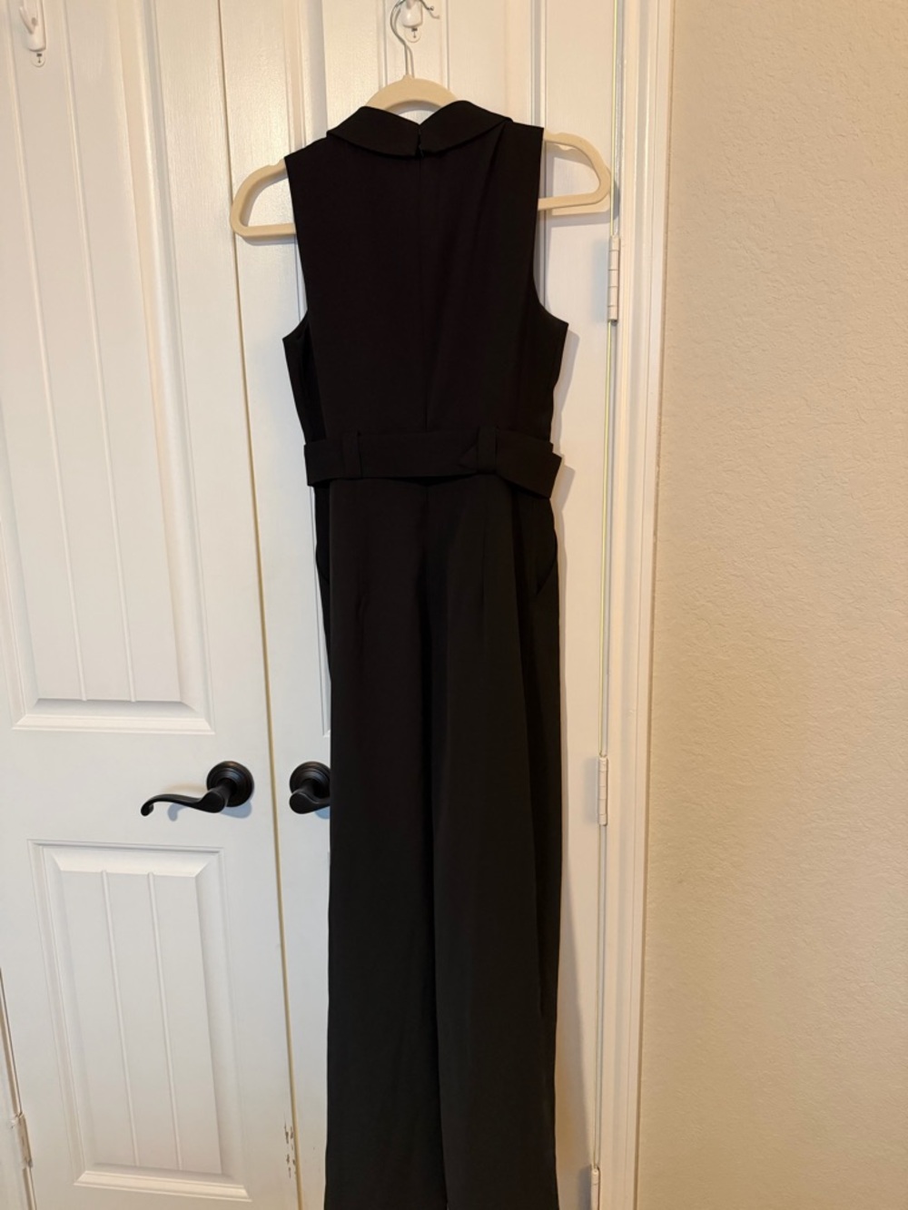 Petal & Pup Sienna Black Sleeveless Belted Wide-Leg Jumpsuit - Picture 3 of 6